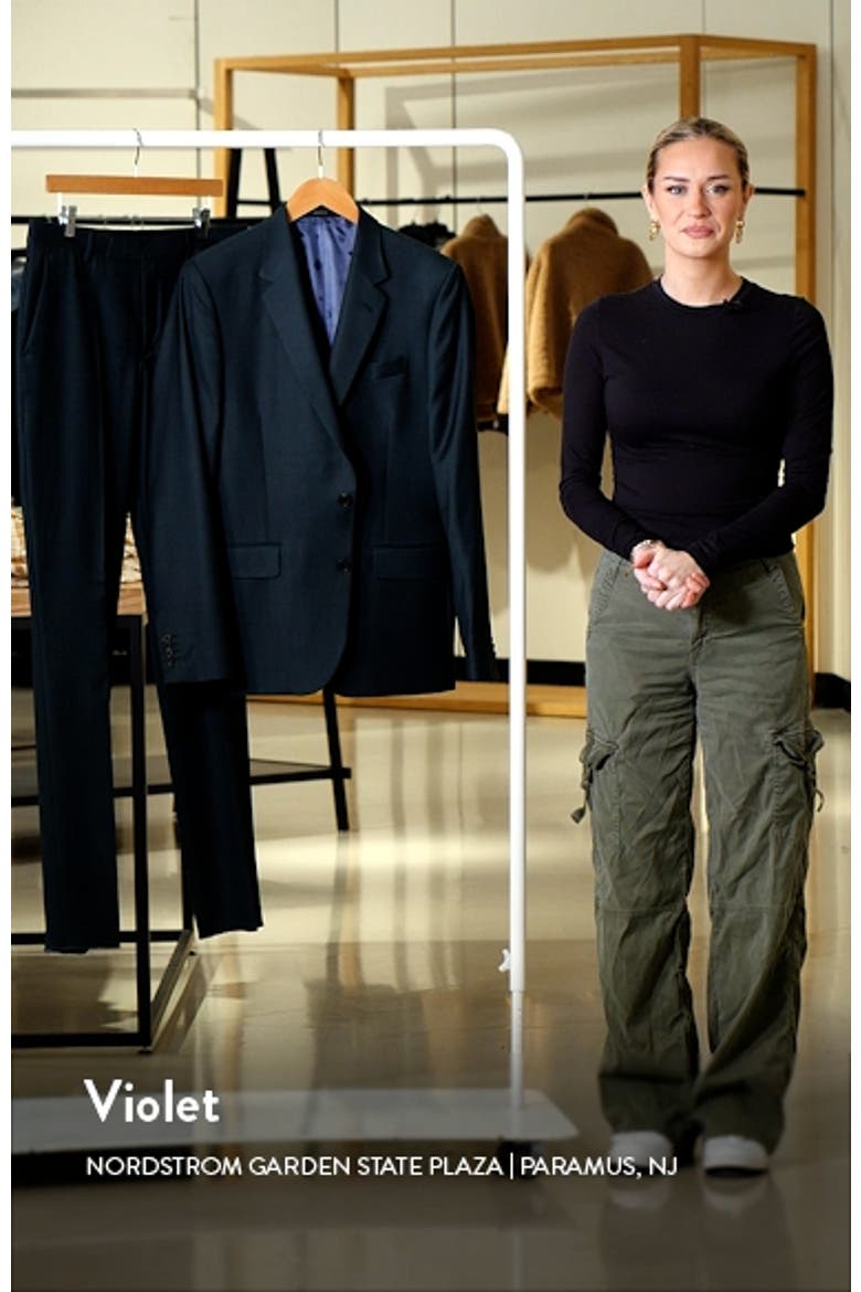 Tailored Fit Solid Green Wool Suit video
