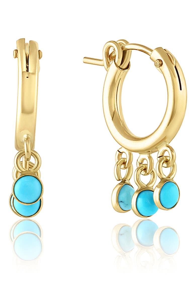 Set & Stones Phoenix Synthetic Turquoise Hoop Earrings, Main, color,