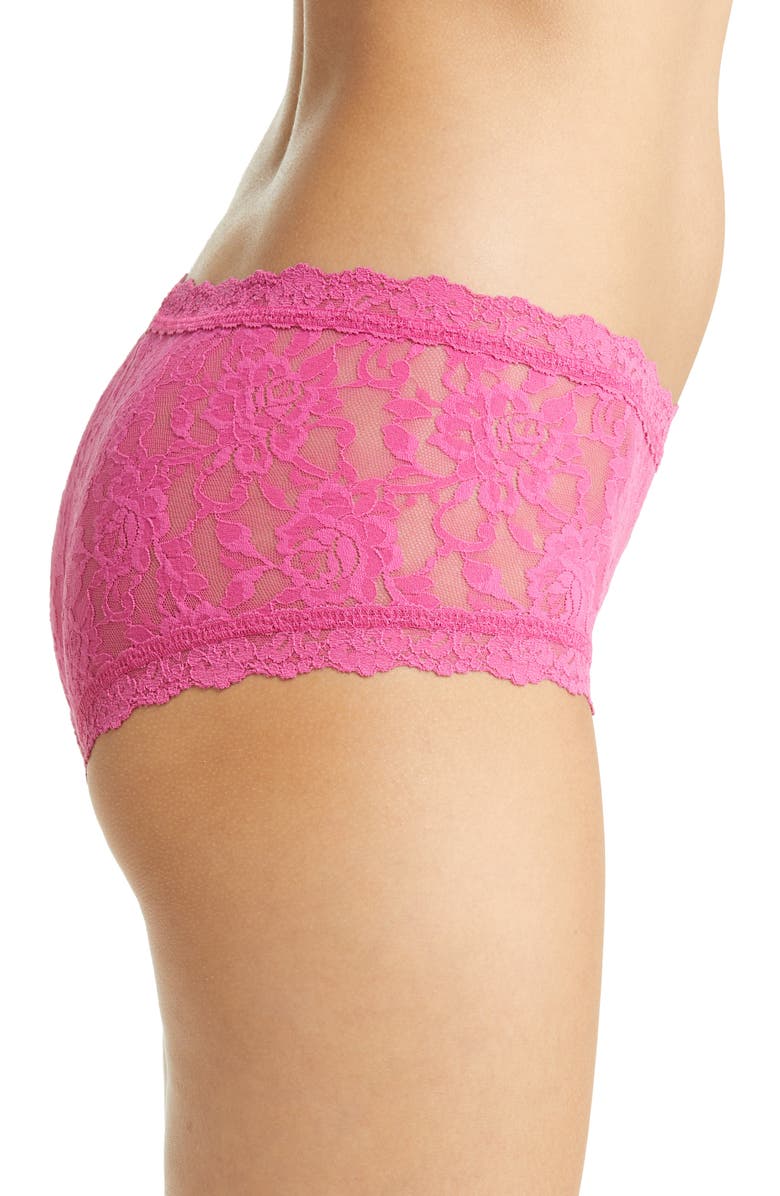 Hanky Panky Signature Lace Boyshorts, Alternate, color, Dragon Fruit Pink