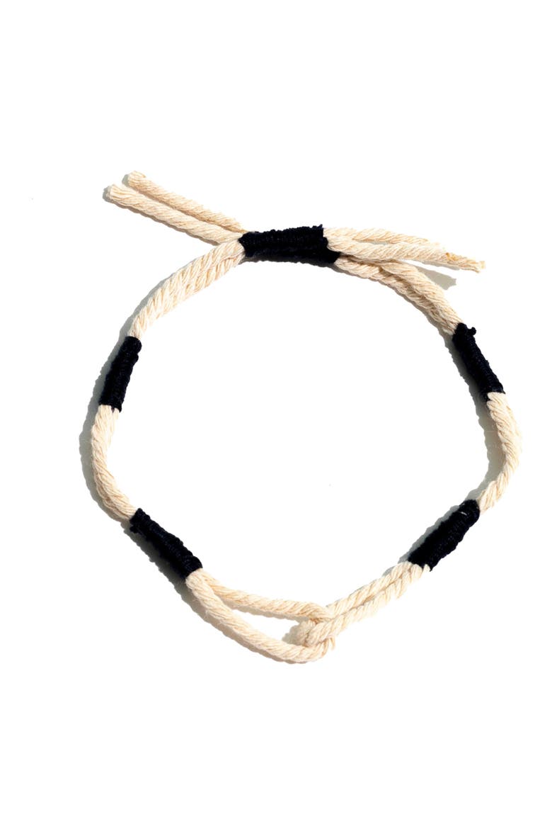Handmade Braided Cord Bracelet, Main, color, White