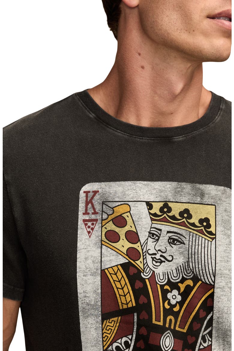 Pizza King Cotton Graphic T-Shirt, Alternate, color, JET BLACK