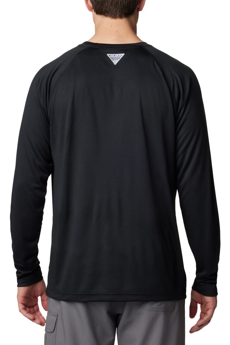 PFG Solar Stream™ Long Sleeve Performance T-Shirt, Alternate, color, BLACK