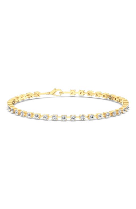 Mini Orbit Tennis Bracelet Lab Diamond in 14K Gold