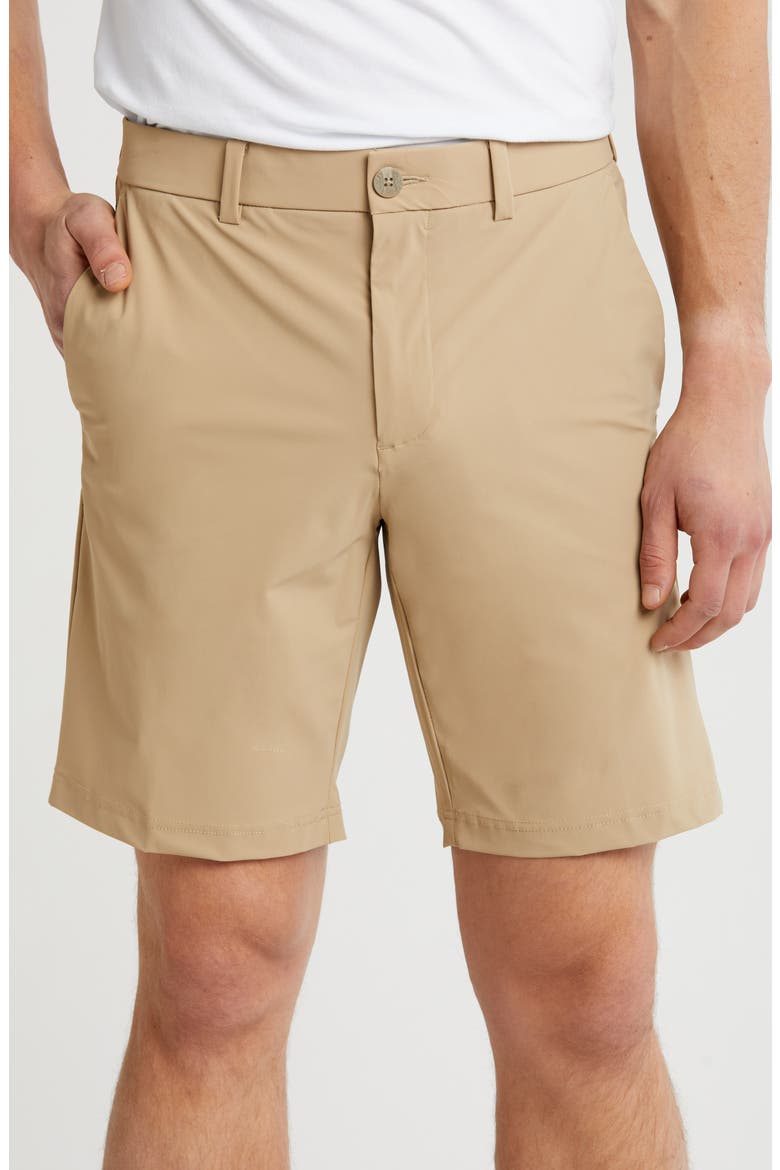 9" Flat Front Golf Shorts, Main, color, CHINCHILLA