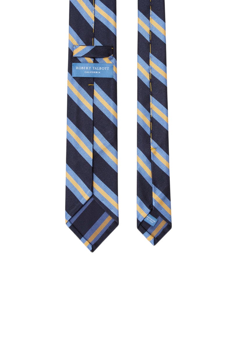 Newman 7-Fold Signature Repp Silk Necktie, Alternate, color, Navy Multi