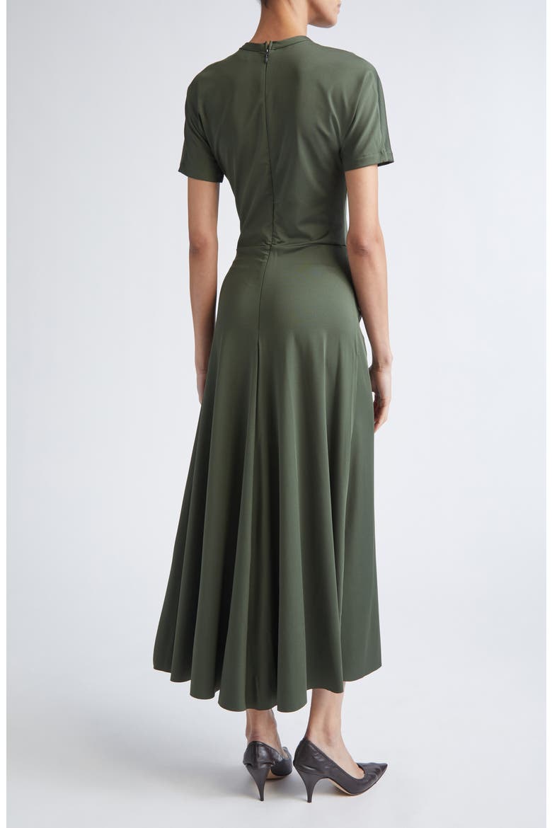 Gathered Detail T-Shirt Midi Dress, Alternate, color, OREGANO
