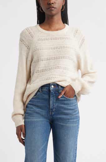 Treasure & Bond Pointelle Raglan Sleeve Sweater
