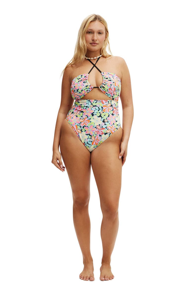 COTTON ON BODY Women's Gathered Halter One Piece Brazilian, Alternate, color, 