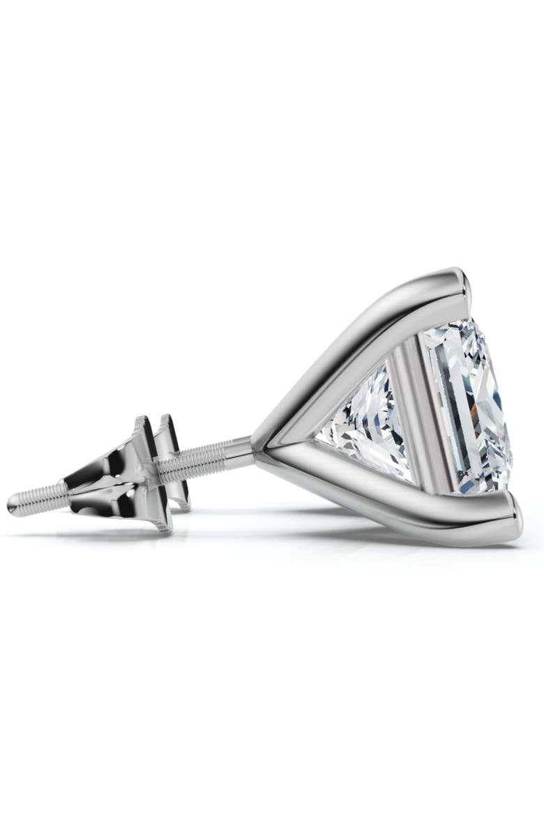 Certified 4Ct Princess Cut Martini Studs 14k Gold Lab Grown, Alternate, color, 14k White Gold