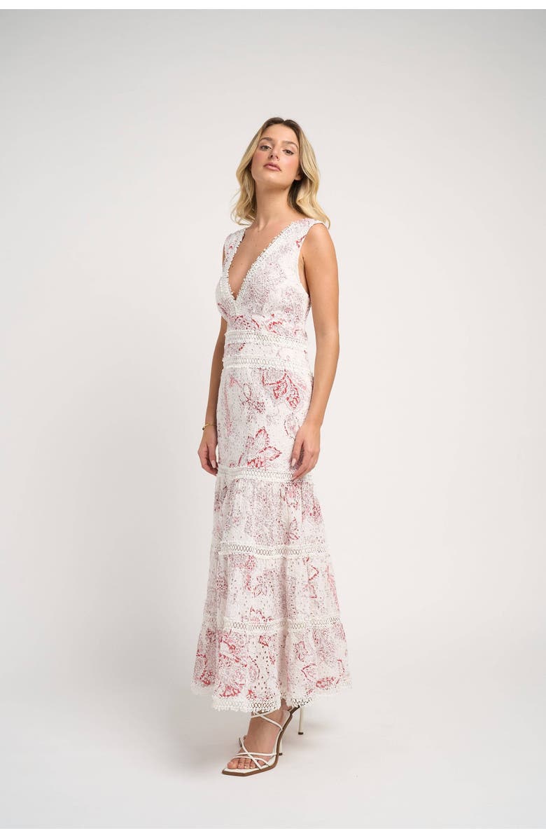 GUADALUPE DESIGN Naina Long Dress, Alternate, color, Red