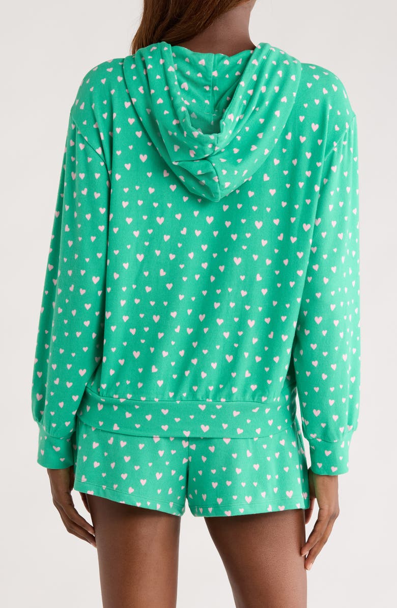 PJ Salvage Hooded Short Pajamas, Alternate, color, Kelly Green
