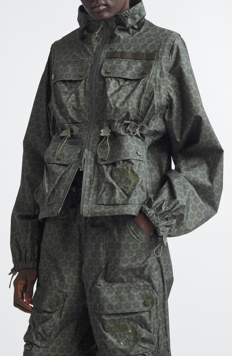 Cecilie Bahnsen x The North Face Water Repellent Jacket, Alternate, color, Forest Night Green