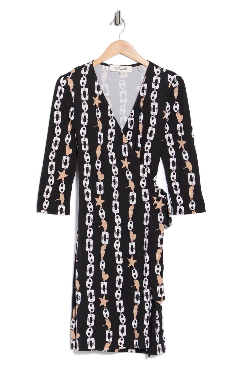 Diane von Furstenberg New Julian Print Silk Jersey Wrap Dress, Alternate, color, Charms Large