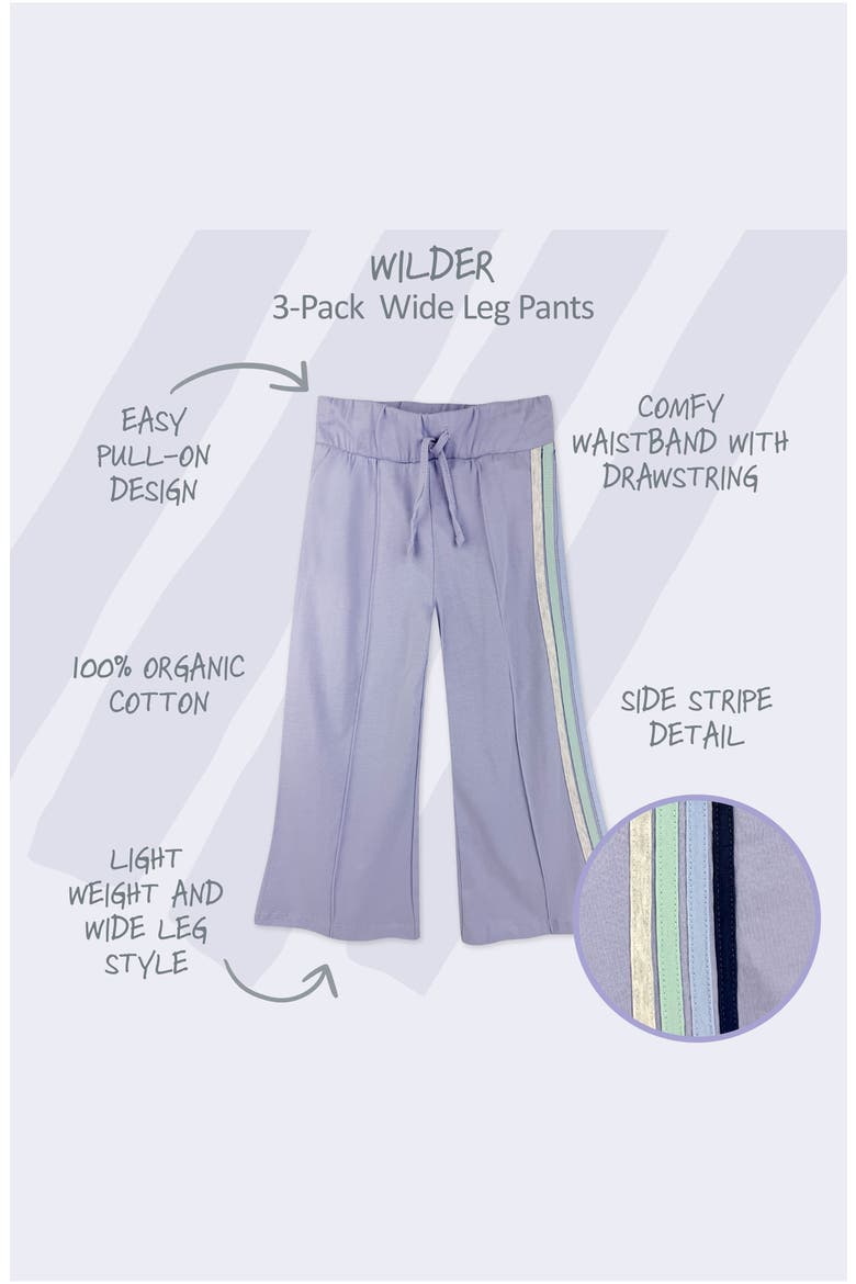 Kids' Wilder 3-Pack Organic Cotton Sweatpants, Alternate, color, FROST