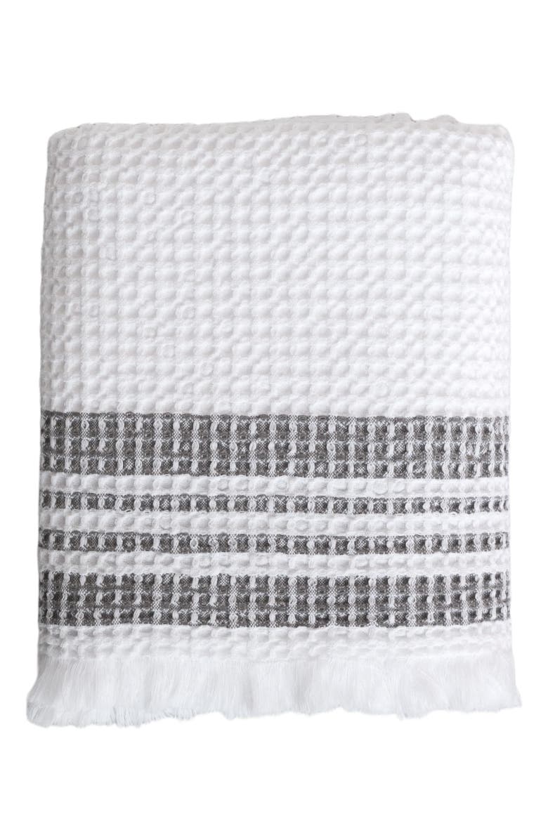 Mungo Organic Belgian Waffle Bath Sheet, Main, color, Ash