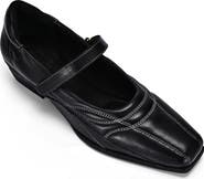 OLD TREND Folk Genuine Leather Artisanal Contrast Stitch Mary Jane Heel