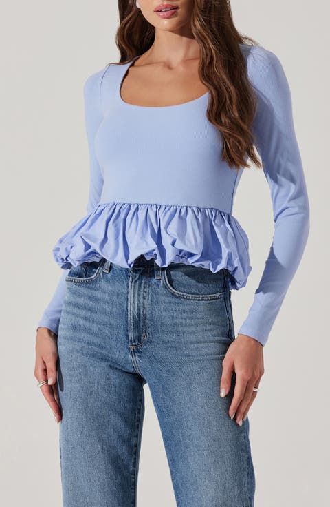 Bubble Peplum Top