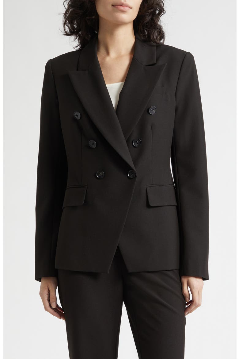 Kylie Double Breasted Blazer, Main, color, JET