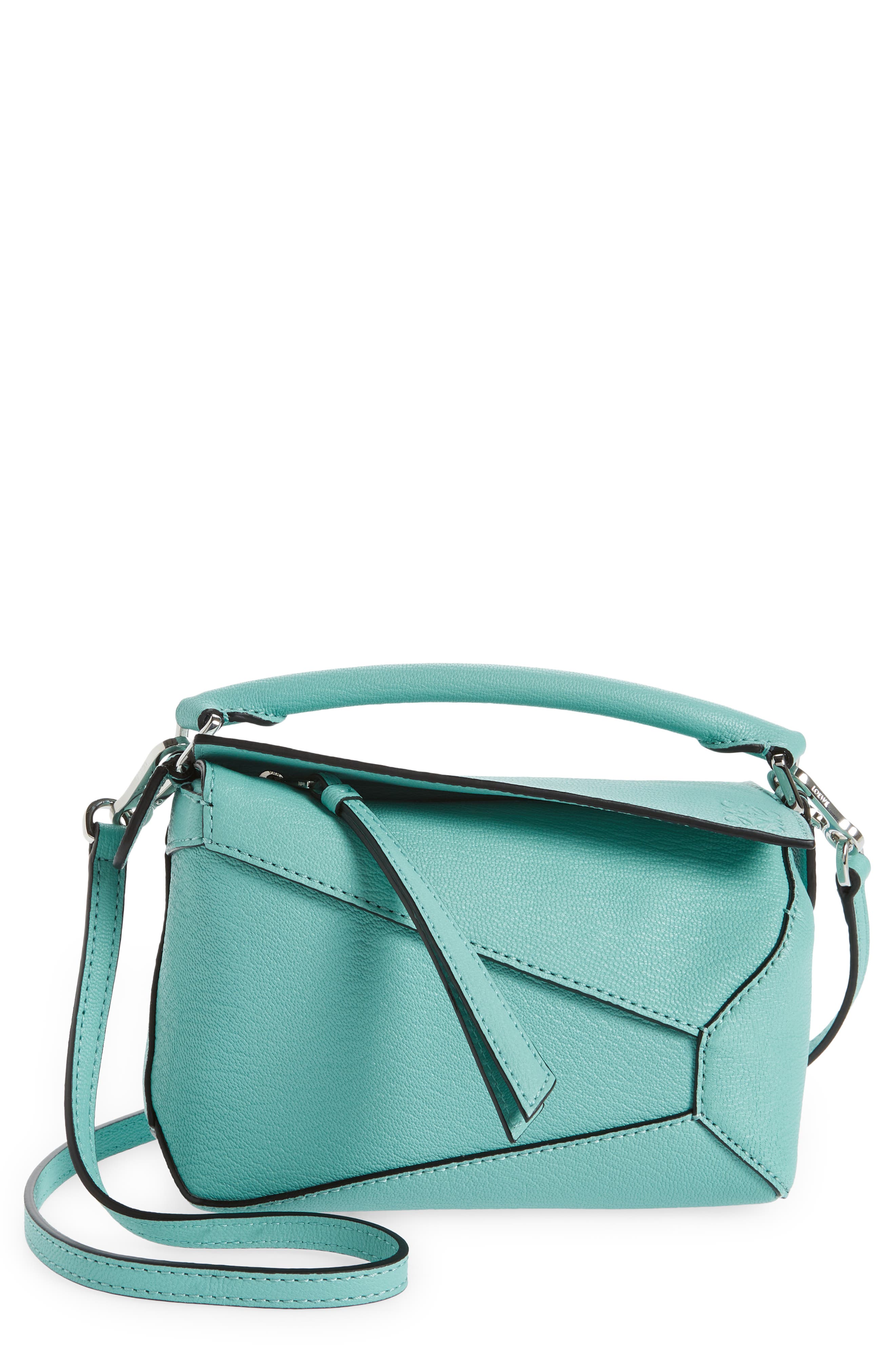 Loewe Mini Puzzle Goatskin Leather Bag, Main, color, 
