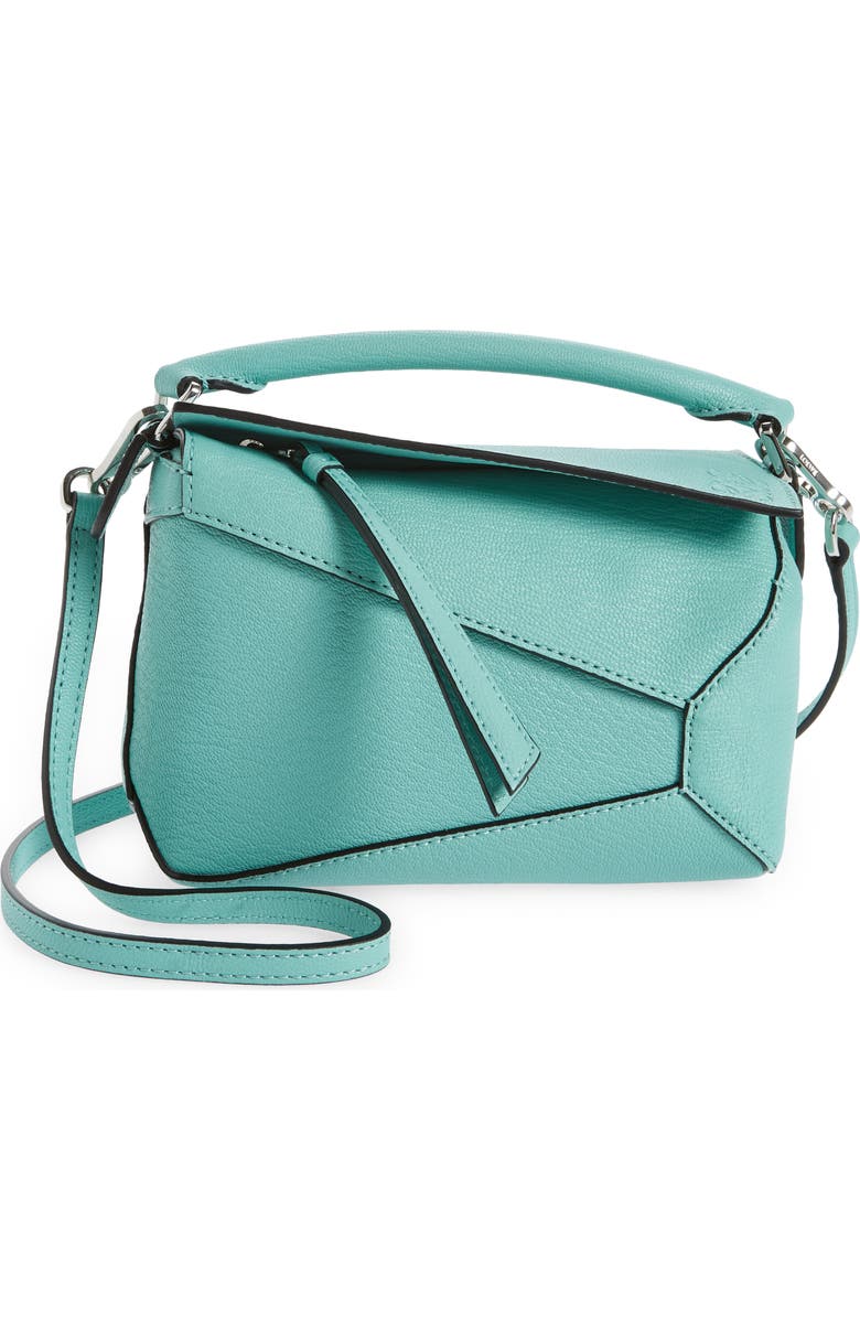 Loewe Mini Puzzle Goatskin Leather Bag, Main, color,