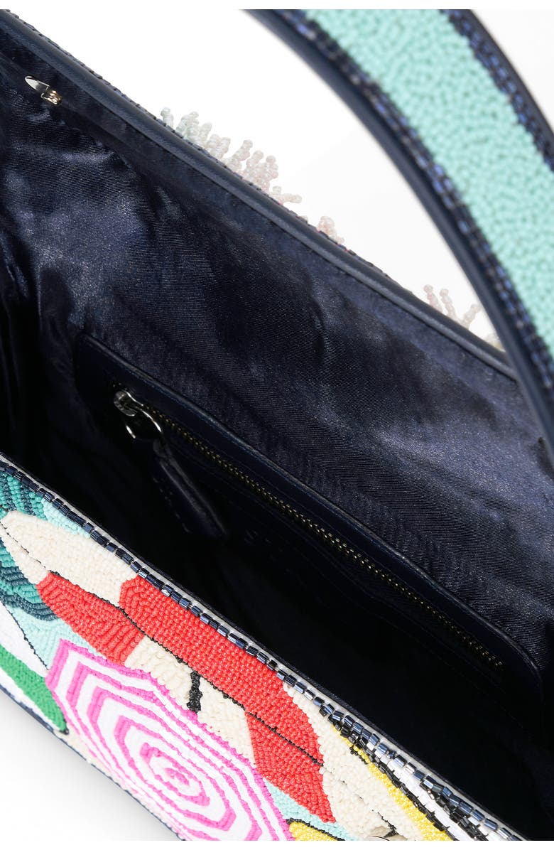 STAUD Tommy Beaded Shoulder Bag, Alternate, color, Umbrellas