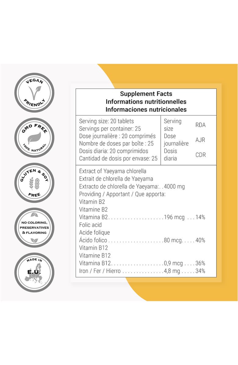 SuperSmart Chlorella Supplement 4g, Alternate, color, NO COLOR