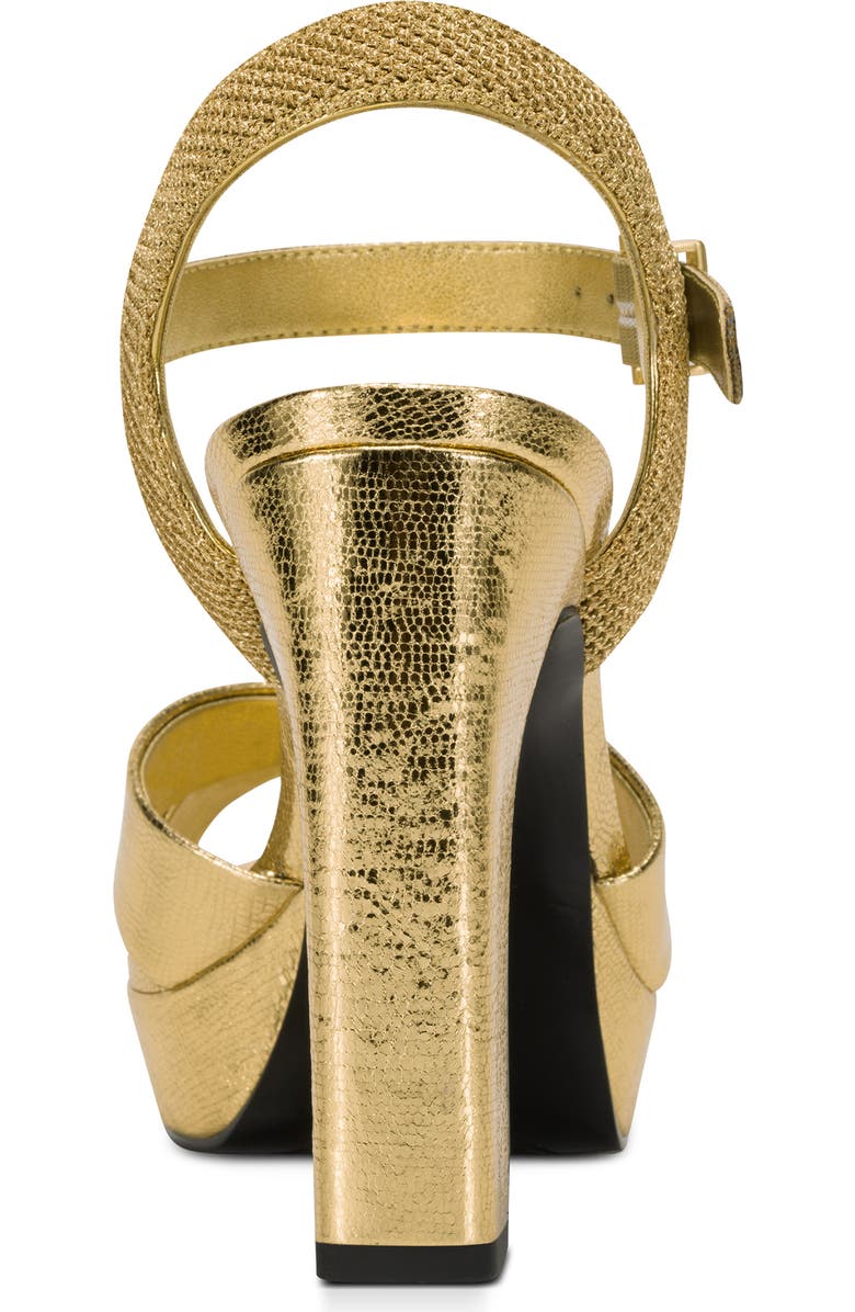 Donna Karan New York Stefania Ankle Strap Platform Sandal, Alternate, color, Gold