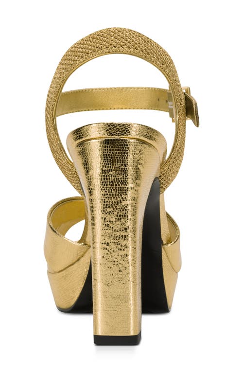 Donna Karan New York Stefania Ankle Strap Platform Sandal In Gold