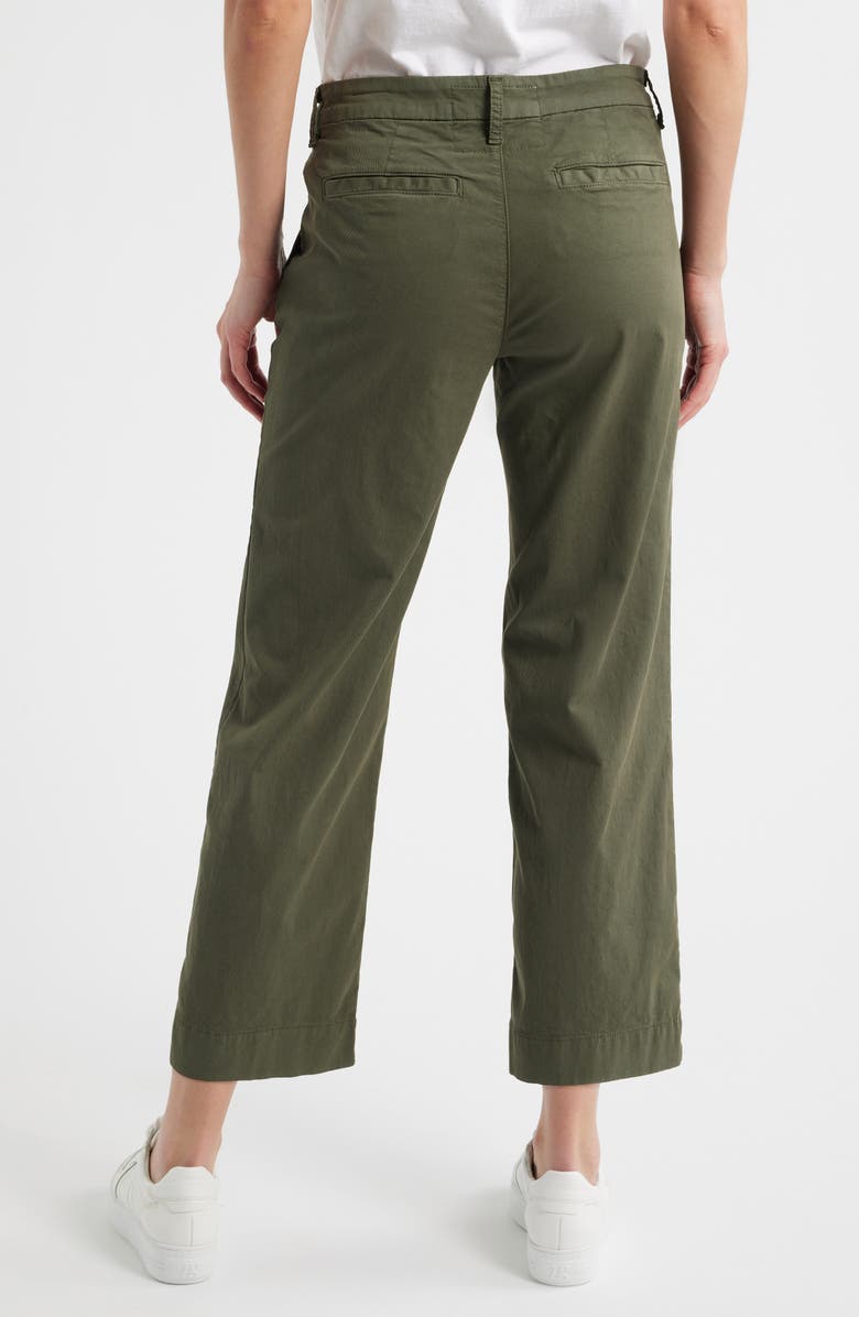 Frank & Eileen Westport The Italian Ankle Wide Leg Pants, Alternate, color, Army