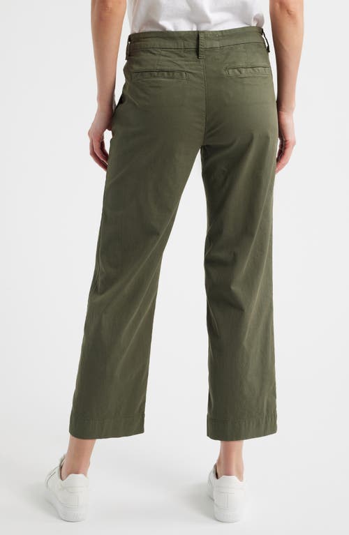 Frank & Eileen Westport The Italian Ankle Wide Leg Pants In Green