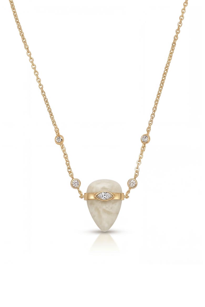 Solstice Pendant Necklace, Main, color, BONE