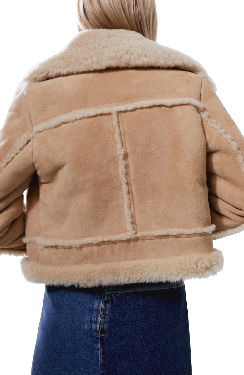 MANGO Genuine Shearling Jacket, Alternate, color, 