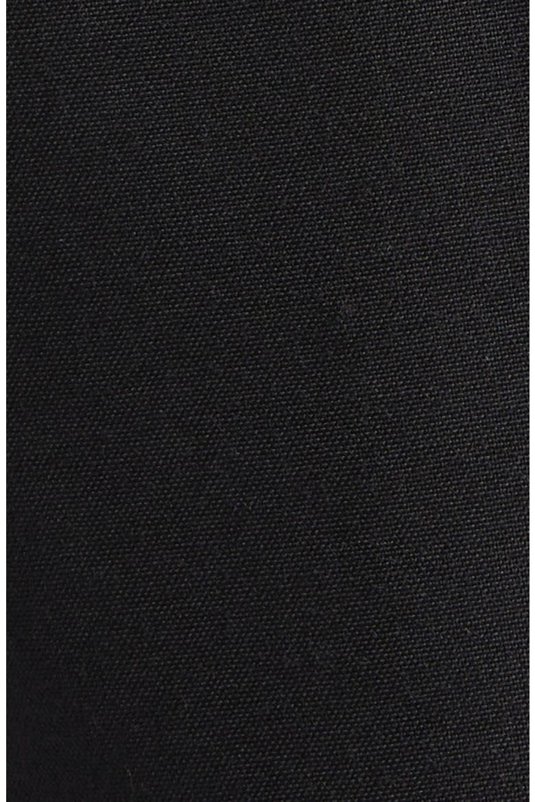 Released Waistband Stretch Gabardine Straight Leg Pants, Alternate, color, BLACK