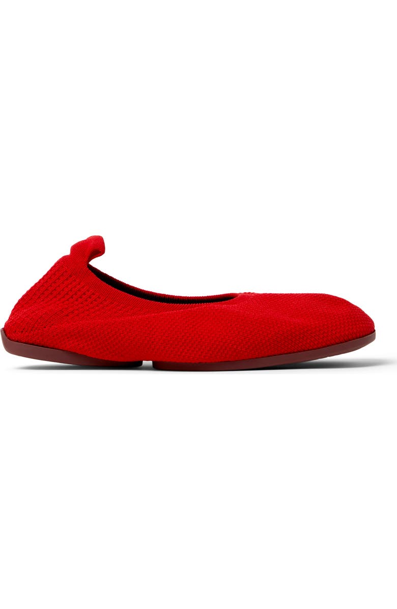 Camper Right Niko Ballerina Flat, Alternate, color, Medium Red