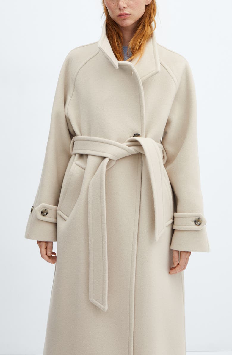 MANGO Virgin Wool Blend Coat, Alternate, color, 