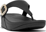 FitFlop Lulu Crystal Buckle Platform Flip Flop