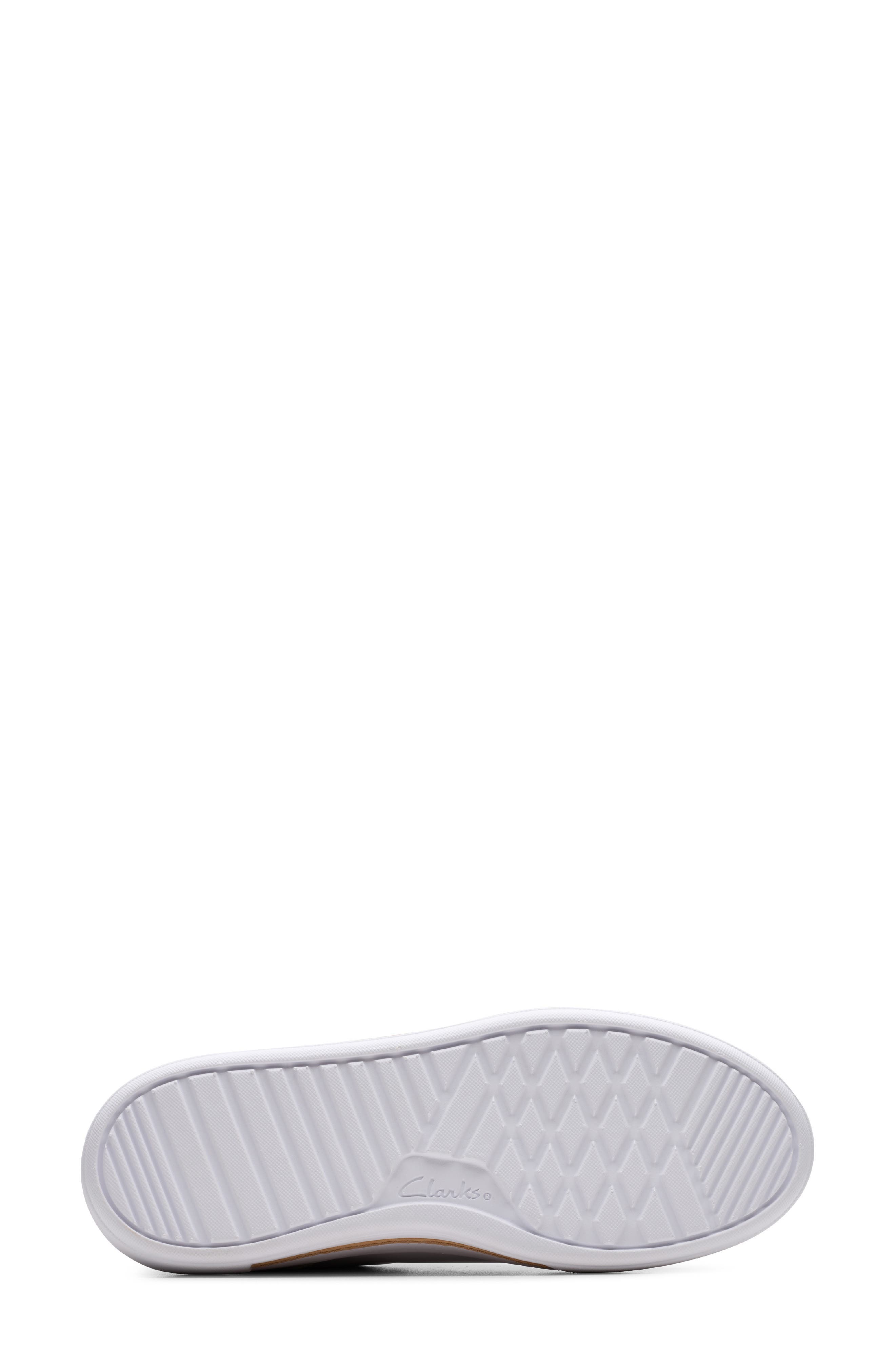 Clarks<sup
®</sup
 Hollyhock Zip Platform Sneaker, Alternate, color, White/ Silver