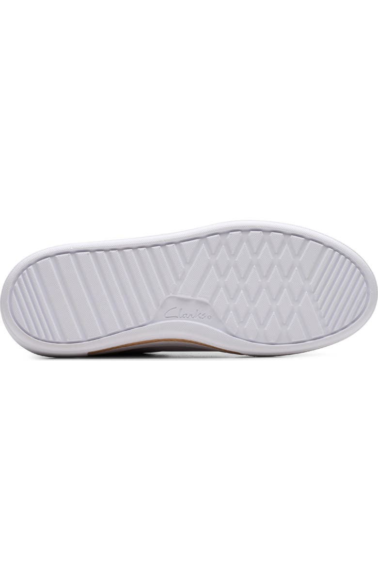 Clarks<sup>®</sup> Hollyhock Zip Platform Sneaker, Alternate, color, White/ Silver