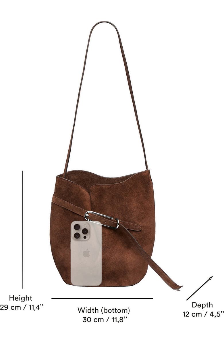 LIFFNER Belted Suede Bucket Bag, Alternate, color,
