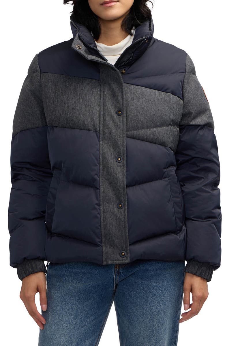 Scotch & Soda Skyla Boxy Denim Puffer Jacket, Main, color, Indigo