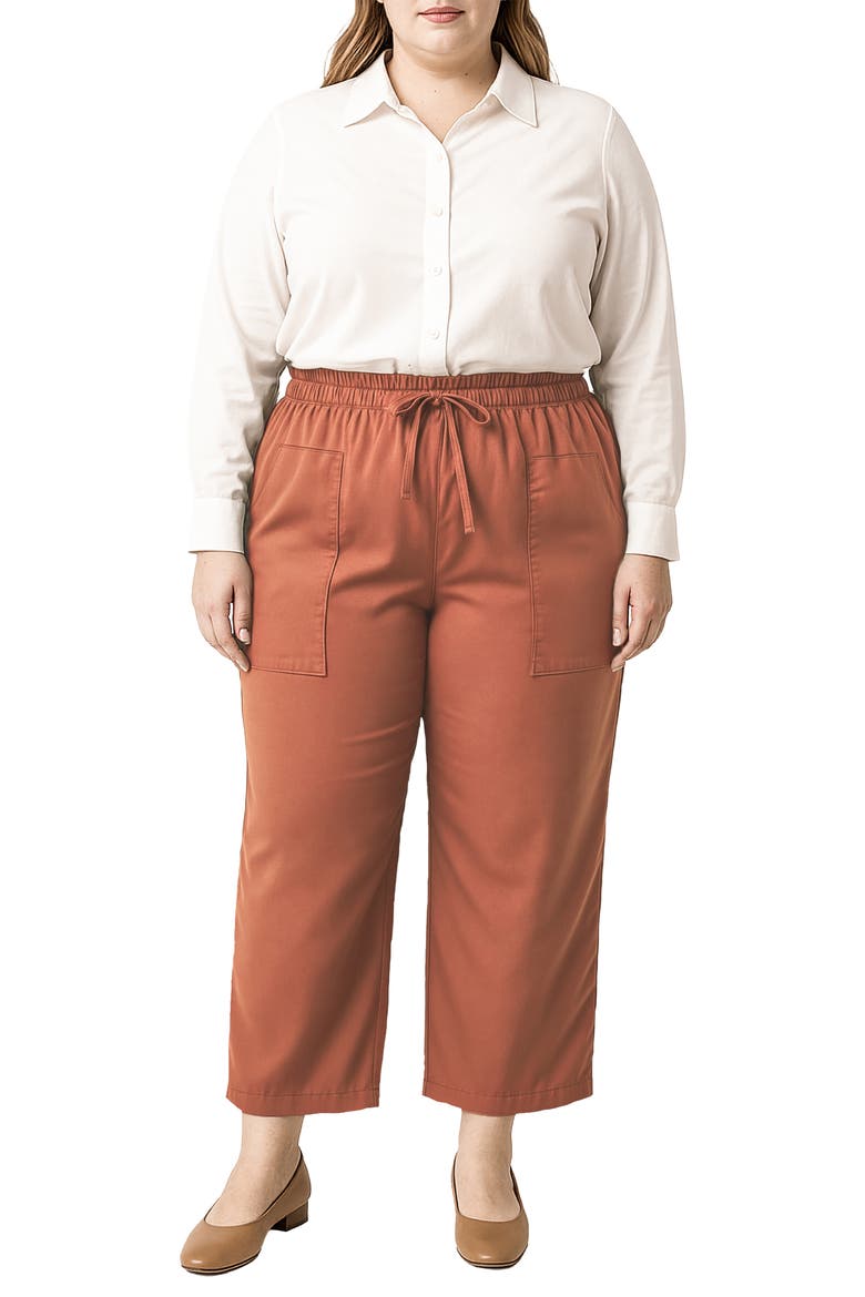 Crop Pants, Alternate, color, RUST
