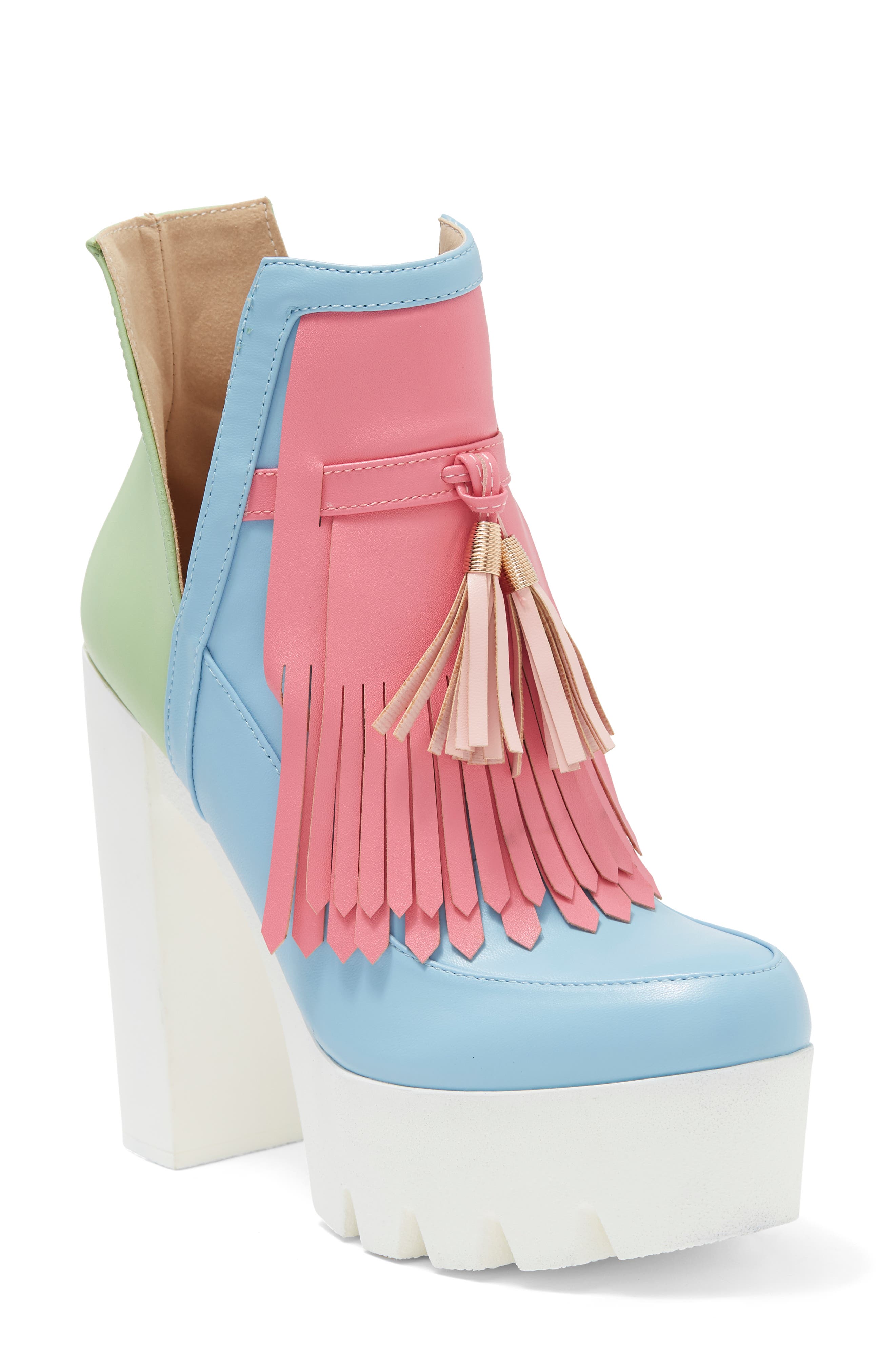 AZALEA WANG Story Colorblock Platform Bootie (Women) | Nordstromrack