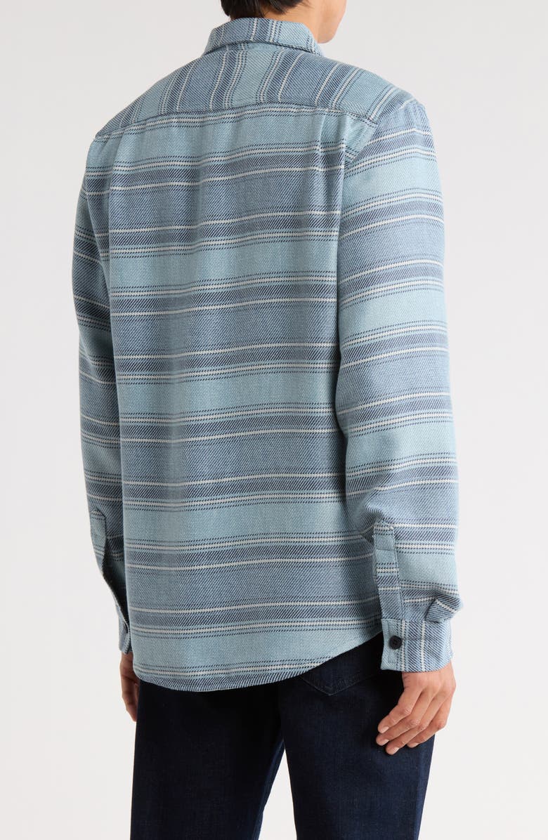 WEATHERPROOF VINTAGE Stripe Twill Button-Up Shirt, Alternate, color, Blue