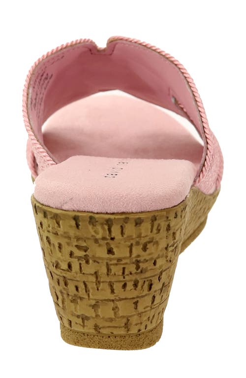 David Tate Vibe Wedge Slide Sandal In Pink