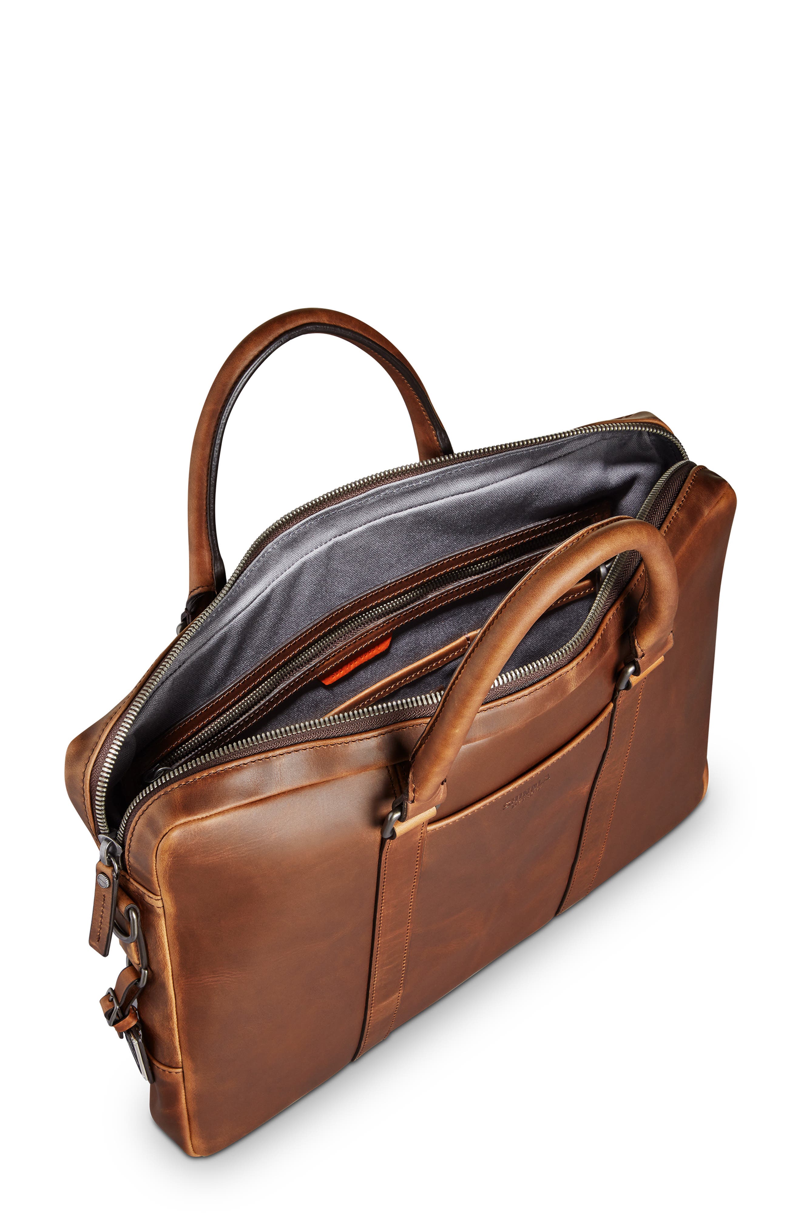 Navigator Leather Computer Briefcase, Alternate, color, MEDIUM BROWN