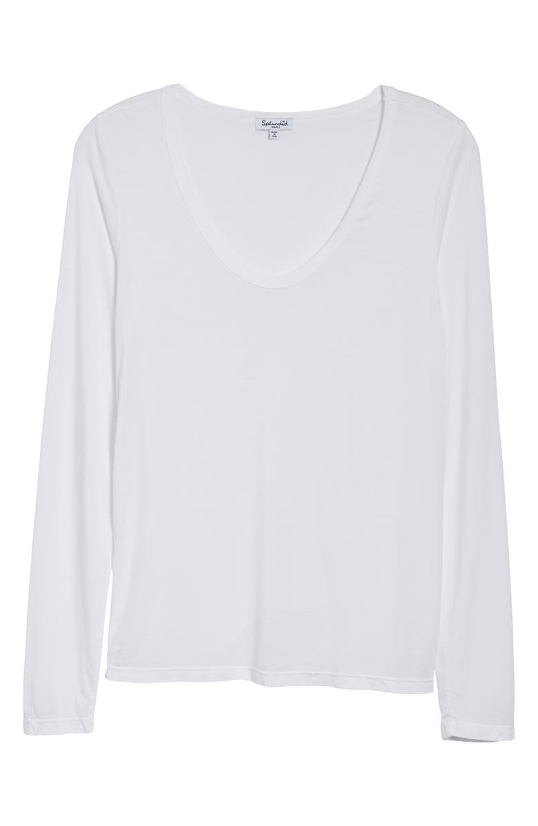 Splendid Scoop Neck Jersey Tee, Alternate, color, 