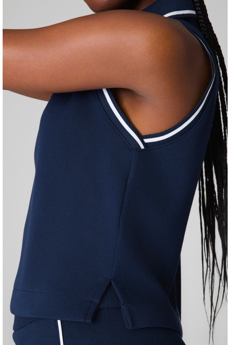 AirPique Sleeveless Polo, Alternate, color, TIMELESS NAVY