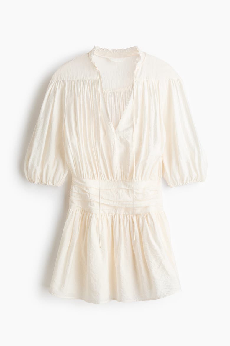 Draped Tunic Dress, Alternate, color, Cream