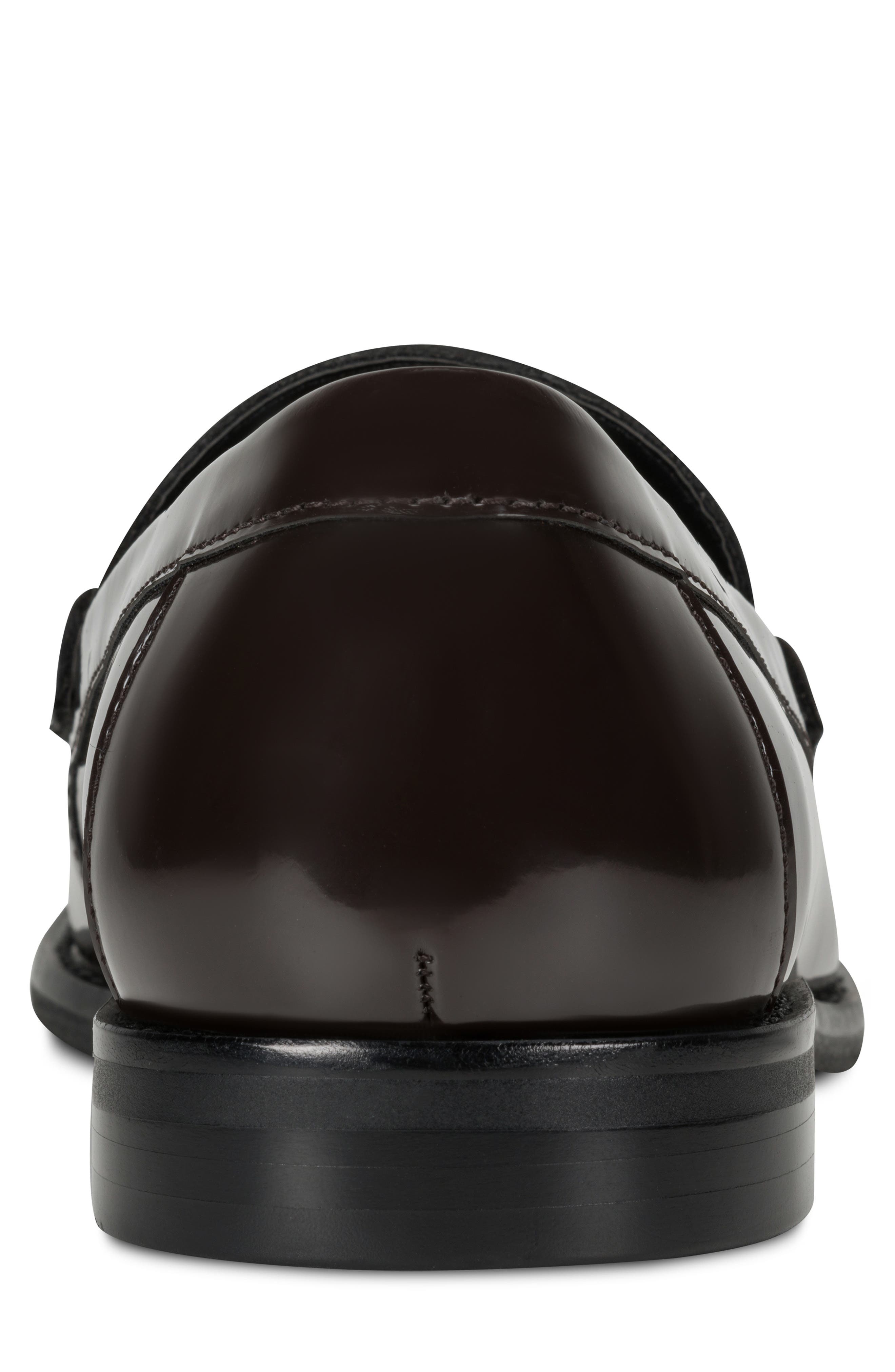 Faron Front Embroidered Logo Loafer, Alternate, color, DARK BROWN