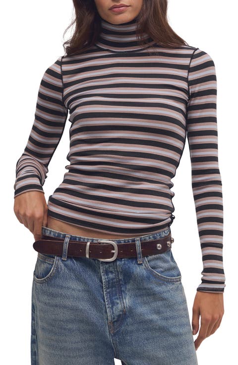 Good Good Stripe Turtleneck Top